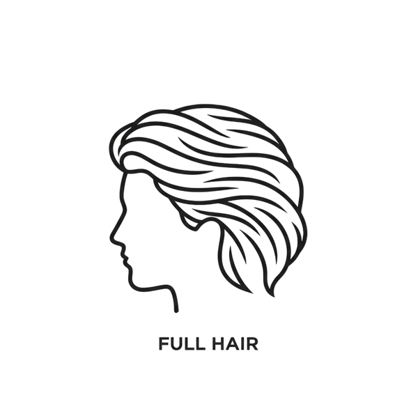 male Fuller, thicker-looking hair icon (line drawing would be better)